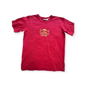 Unisex Red and Gold Short Sleeve Tee